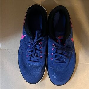Nike Dark Blue and Pink Athletic Shoes